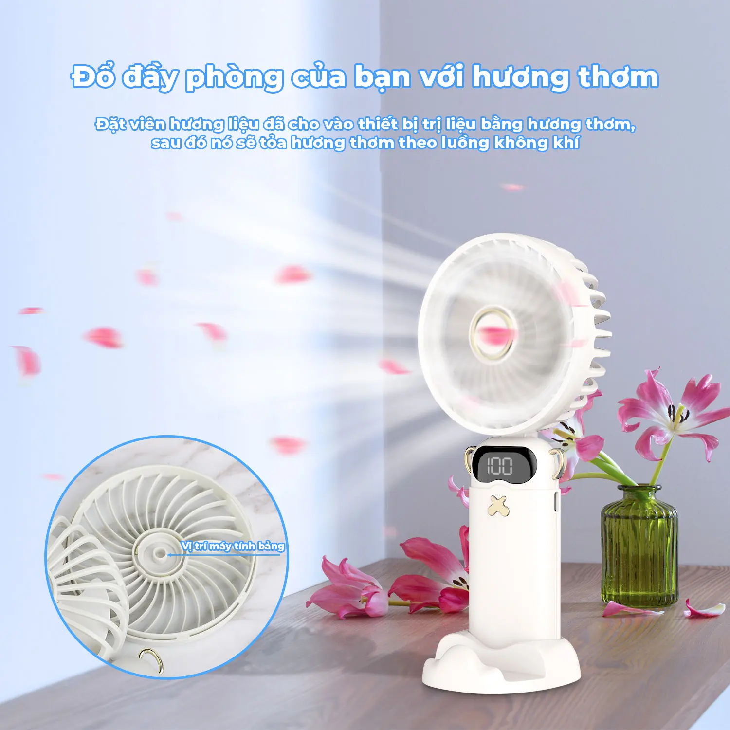[GOOJODOQ] QUẠT CẦM TAY MINI 3 TRONG 1 SIÊU TIỆN LỢI Led Phụ Kiện Usb | BigBuy360 - bigbuy360.vn