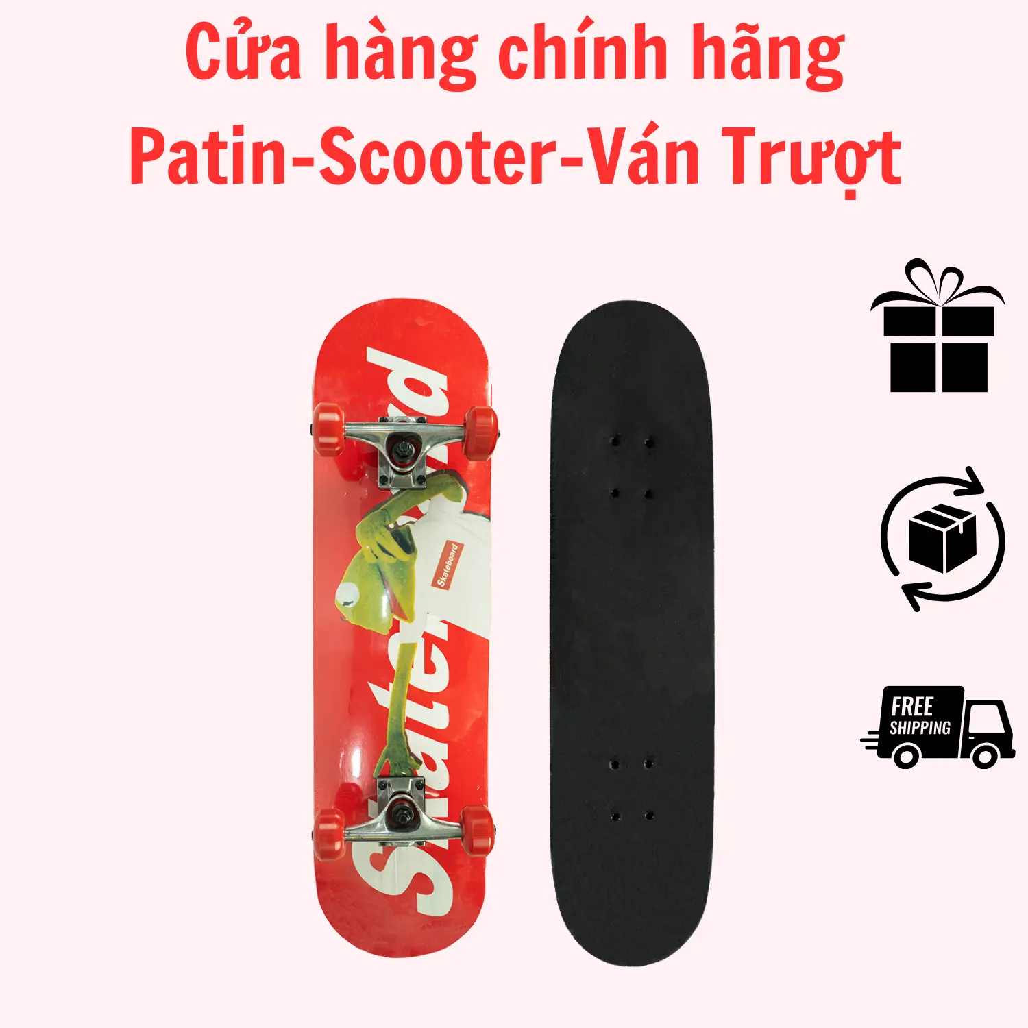 Ván Trượt Skateboard 1100-15 Chính Hãng, Chất Liệu Gỗ Ép Cao Cấp, Mặt Nhám Chống Trơn Trượt