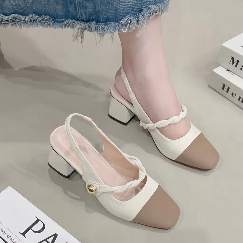  Giày sandal 5 phân quai xoắn ngang gắn hạt TL285 Shoes DéP  Nữ guoc xinhsang 
