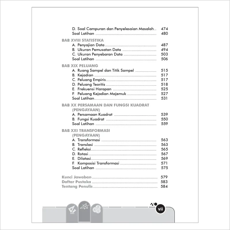 BUKU THE KING POCKET RUMUS DAN PENALARAN MATEMATIKA SMP MTS KELAS VII, VIII, IX Soft Cover 4
