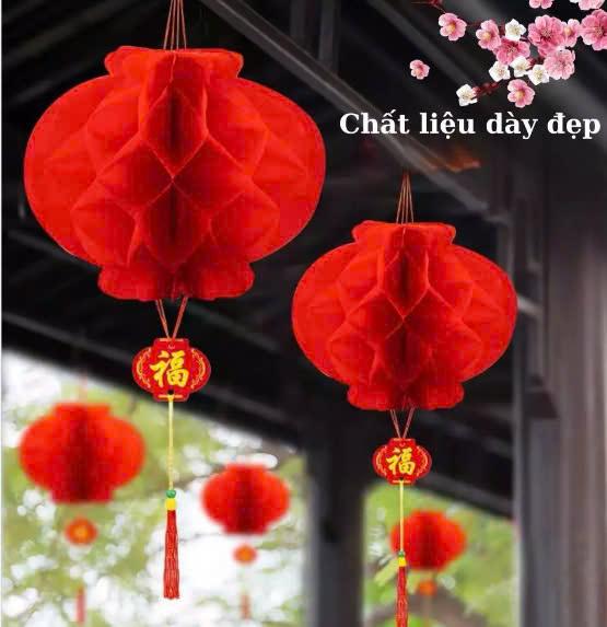 TẾT 2026 Lồng Đèn GIẤY Đỏ Treo Trang Trí Tết Trang Trí Lễ Hội Tiệc Tùng