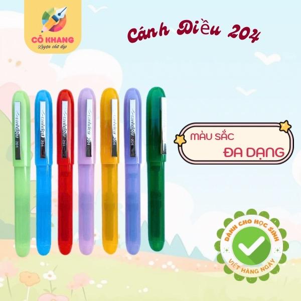 Bút Cánh Diều 204 (KHÔNG KÈM MỰC) bút ngòi kim tinh cho bé tiểu học rèn luyện chữ đẹp có định vị cầm tay bút mực bút bơm mực