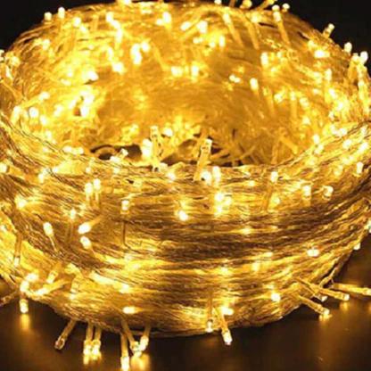  Dây đèn LED trang trí nháy chớp 100m màu trắng vàng nhiều màu lắp cây nhà sân vườn 