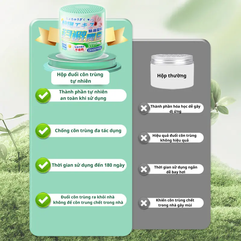 Thuốc Đuổi Côn Trung, Thằn Lằn Trong Nhà Hộp 120gr - Hộp Sáp Đuổi Côn Trùng, Đuổi Ruồi Muỗi Gián Kiến An Toàn Cho Người 4