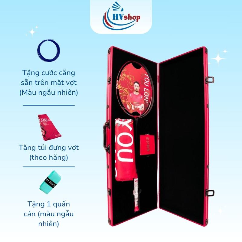 Set Vợt Cầu Lông VS You Long Đỏ Tết 2024 - HV SHOP Cán Vợt Nam Cao Su Sport youlong rồng xanh
