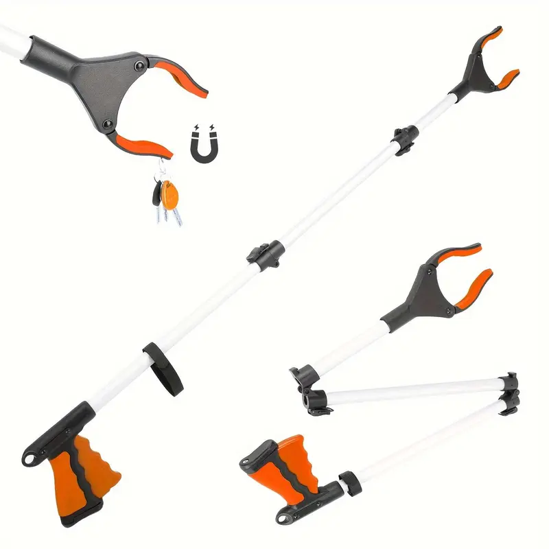 Folding Design Garbage Clip, Longer & More Convenient Garbage Trash Picker, Widely Use Garbage Trash Picker for Hospitals Shopping Malls 3