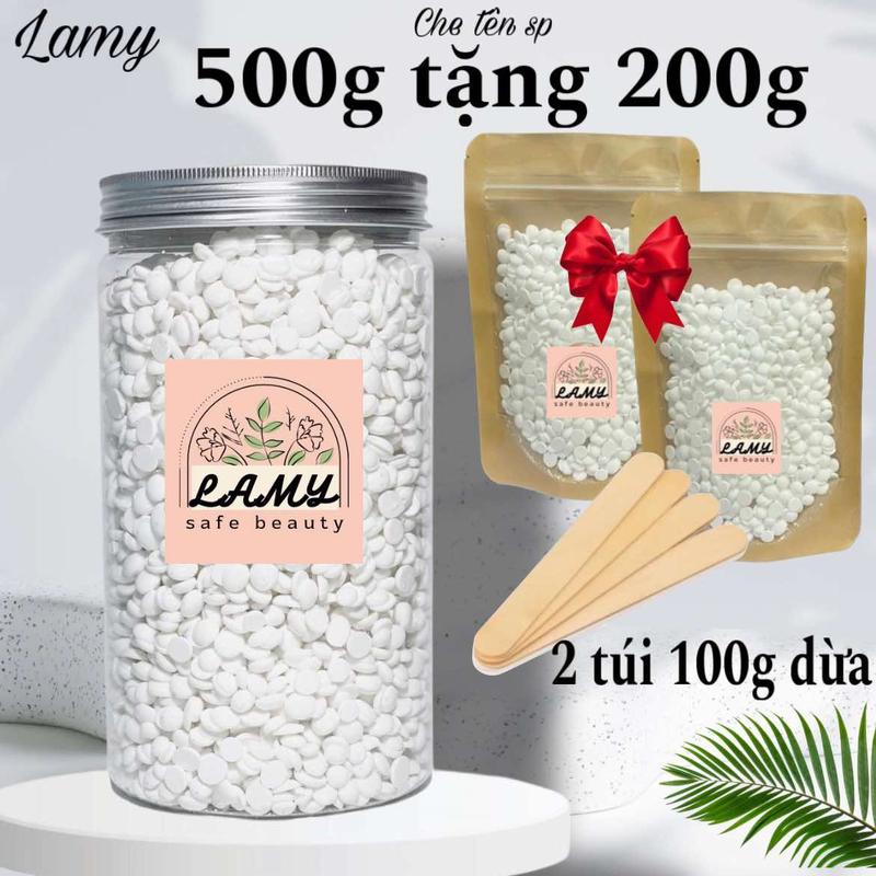 TẶNG 200G Hũ 500g sáp wax lông sữa dừa cao cấp coconut tẩy sạch đa vùng lông tay chân nách dùng cho cả da nhạy cảm