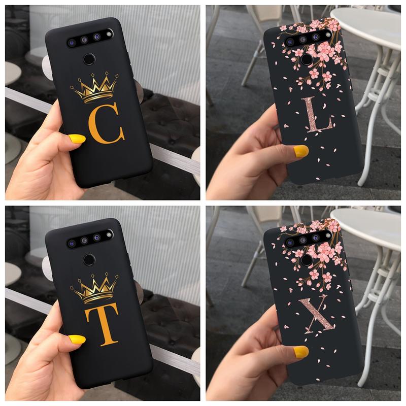 Ốp Lưng LG V50 ThinQ 5G LM-V500EM Thời Trang Có Thiết Kế Chữ Và Hoa Ốp Lưng Silicone Mềm TPU Màu Đen Thích Hợp Cho Điện Thoại LG V50ThinQ 5G Kích Thước Màn Hình 6.4 ''