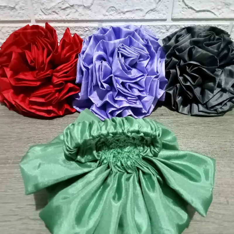 ikat rambut mawar/ikat rambut hijab mawar cepol anti pusing Scrunchies 1