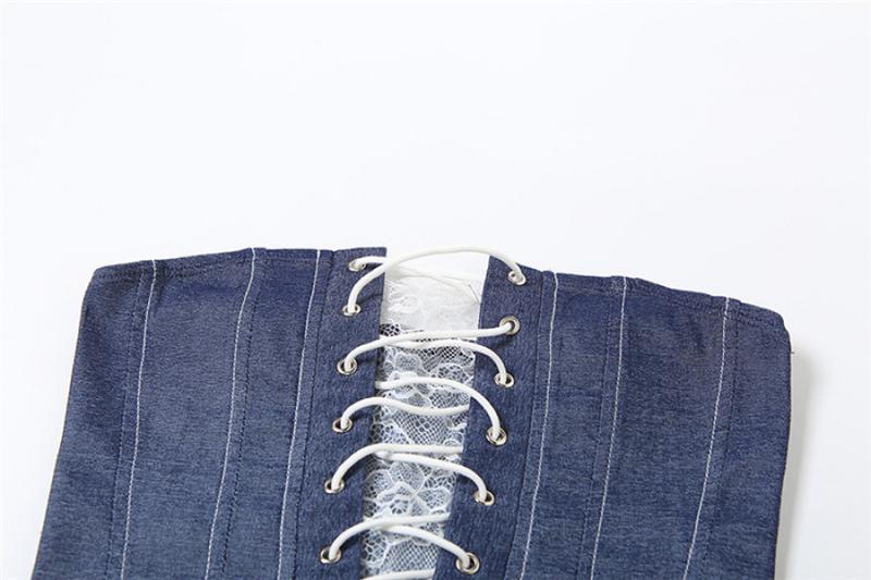 Product Introduction of Quần Áo Nữ, Phong Cách Âu Mỹ Thiết Kế Dây Đeo Chéo Ren Thời Trang, Denim Ôm Sát Áo Vest Nhỏ Thích Hợp Cho Mùa Thu Mới 2024 Top Women 15