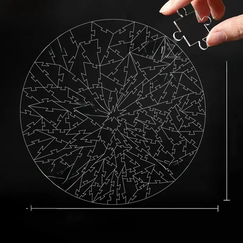 Bộ Ghép Hình Acrylic, Thử Thách Không Thể, Trong Suốt, 144 Mảnh tranh  ghép mica Toy Voi