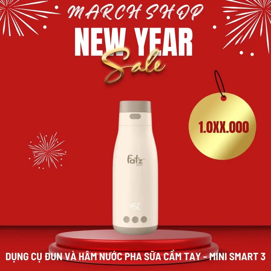BÌNH ĐUN VÀ HÂM NƯỚC PHA SỮA DI ĐỘNG MINI SMART 3