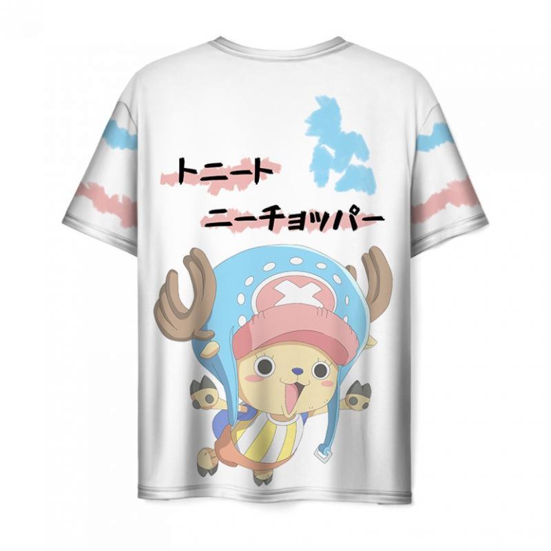Product Introduction of Summer casual fashion 3D T-shirt casual men's Luffy short-sleeved 3D printing one-piece animation Menswear Top 4