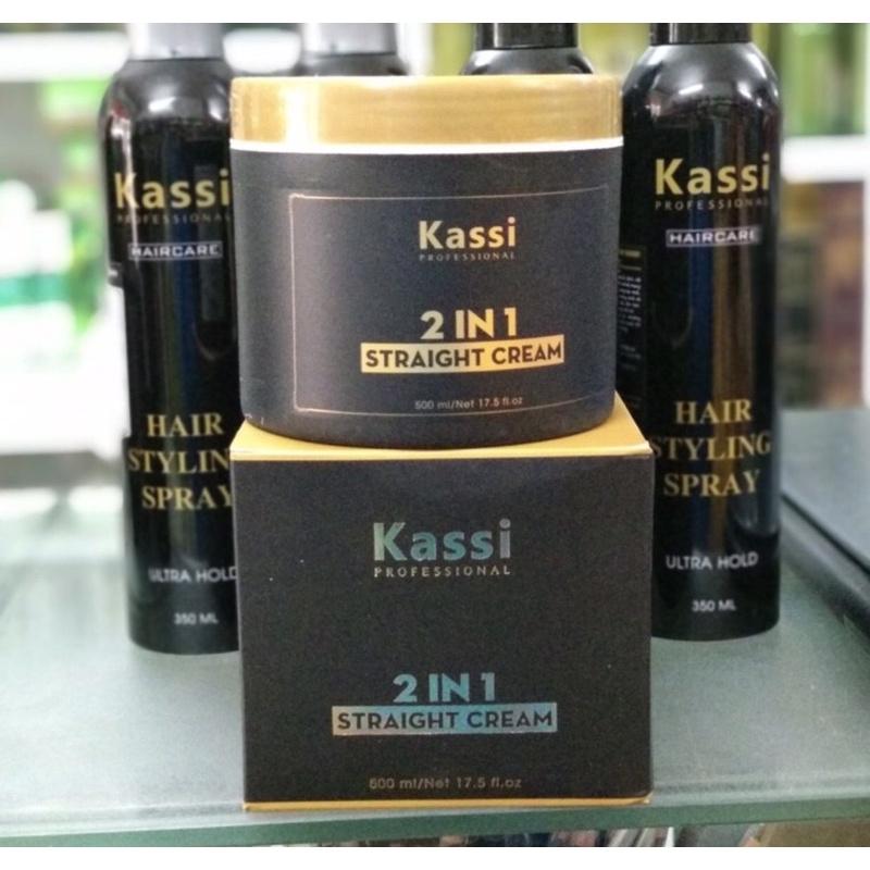 Kem Duỗi Tóc Phủ Mịn Kassi 2in1 Không cần Dập Hũ 500ML