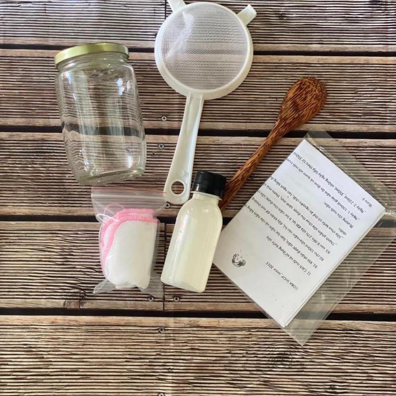 Bộ Dụng Cụ Làm Sữa Chua Kefir Cho Nấm Sữa Và Sữa Tươi Trong Hủ - Tạo Ngọt Bằng Đường Và Mứt Trái Cây