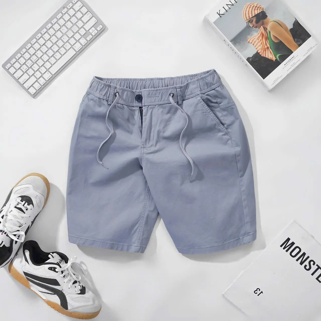 Quần short kaki quần ngố trên gối chất vải kaki cotton cao cấp mềm mịn, co giãn phong cách Hàn Quốc Menswear