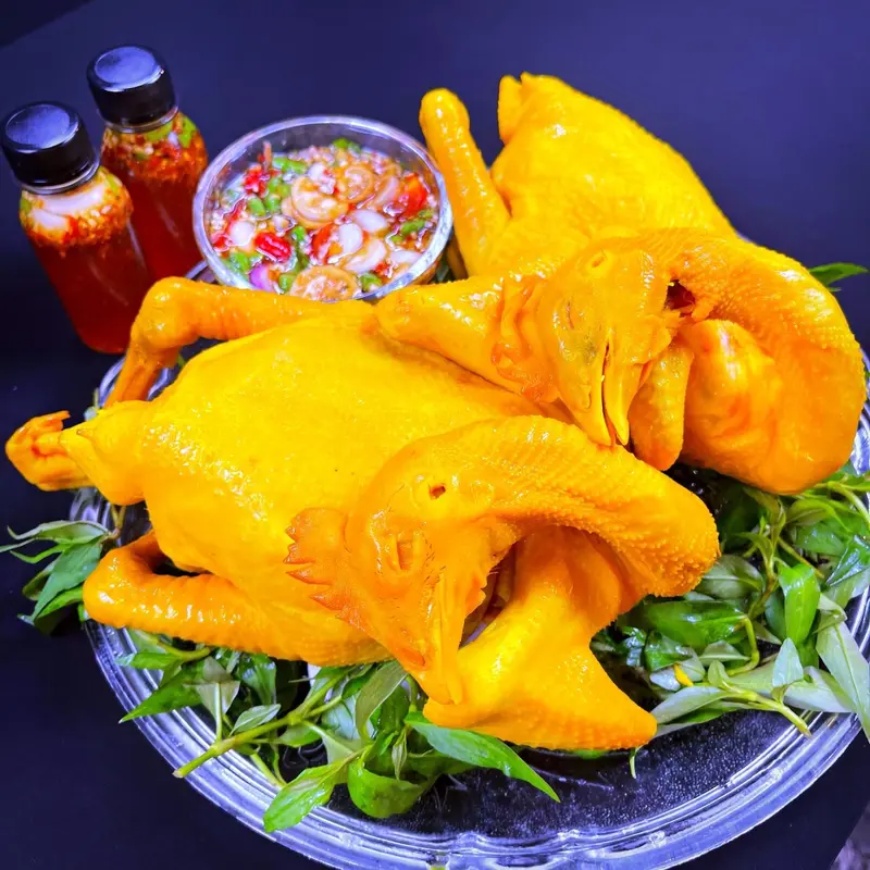 (Chỉ ship miền Nam) Combo 2 con gà ri ủ muối Wongnai để cúng đủ đầu chân kèm mắm tắc Thái Lan (ko nấu lại) 2
