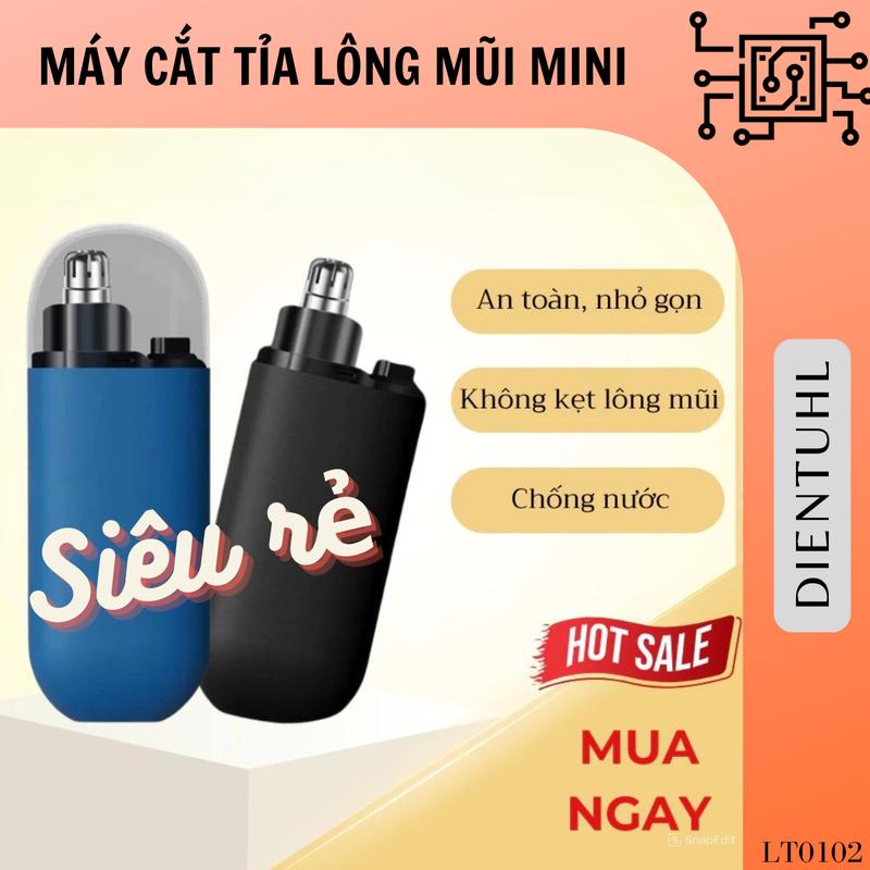Máy cắt tỉa lông mũi điện mini - Máy cắt lông mày lông mũi sạc pin không đau chống nước nhỏ gọn tiện lợi