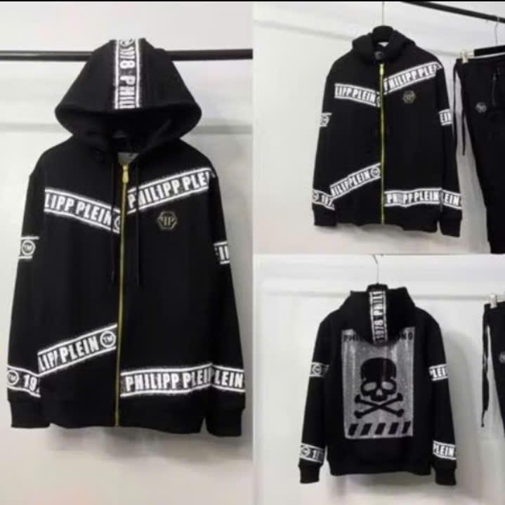 Product Introduction of Áo khoác nỉ nam nữ phi lipp plein khóa zip đính kim tuyến hình đầu lâu sang trọng - Menswear - Jacket 31