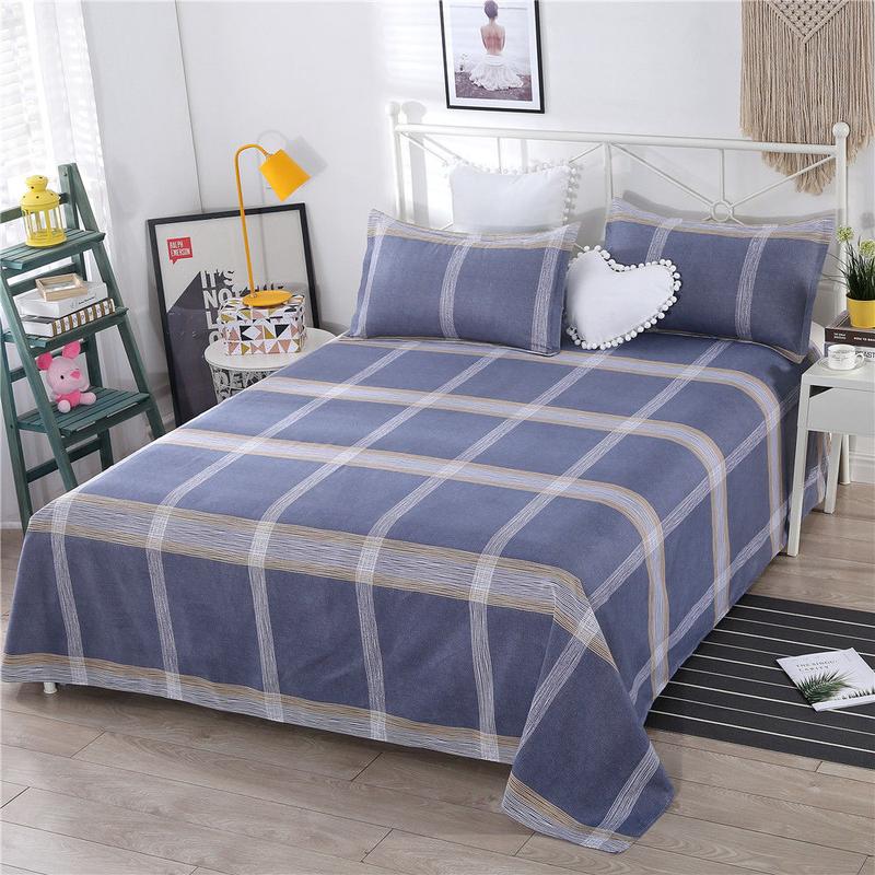 Product Introduction of [Diagonal] Clearance Bed Sheet Single Piece 100% Skin-Friendly Double Single Kang Sheet All-Season Universal Student Dormitory Pillowcase 11