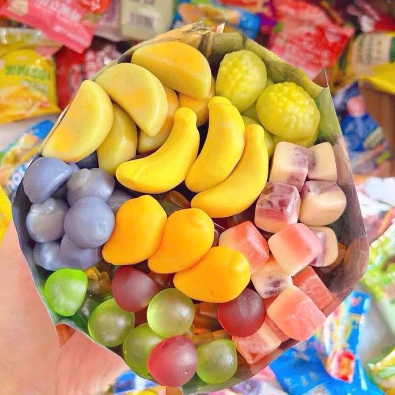 Combo 25 gói kẹo dẻo Panda Thức Ăn kids lột vỏ,kẹo dẻo trái cây siêu ngon Candy Food Ăn Vặt
