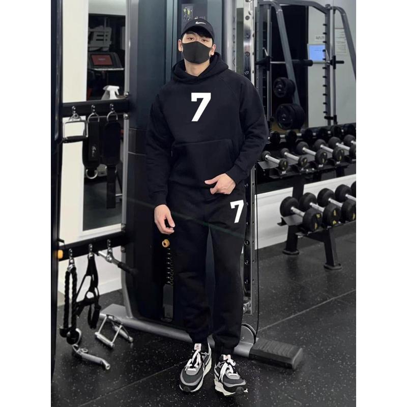 Bộ Nỉ Hodie Thể Thao Số 777 Dày Dặn Ấm Áp Phong Cách Trẻ Trung Năng Động Bộ Quần Áo Thể Thao Mùa Đông Chất Nỉ Bông Phong Cách Sport Chạy Bộ Set bộ nam nữ