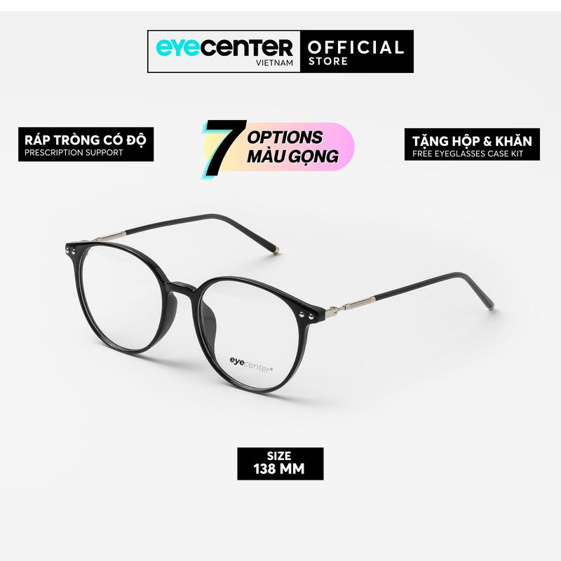 B105 Gọng kính cận nam nữ chính hãng EYECENTER #B105 nhựa phối kim loại chống gỉ cao cấp nhập khẩu by Eye Center Vietnam
