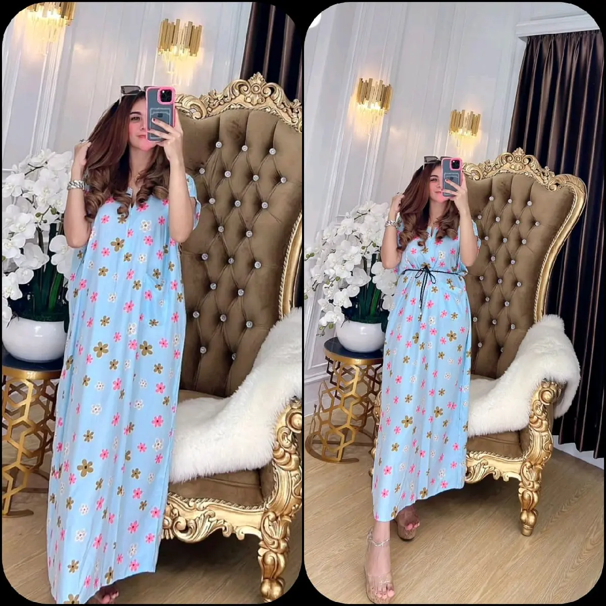 Daster Motif Blue flower Smk RGB