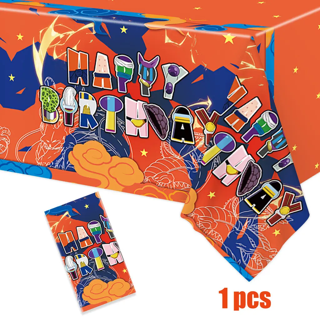 Party Table Cover 108cm - Cartoon Dragon Print, Waterproof & Disposable