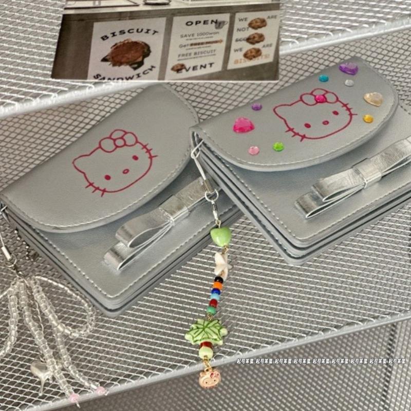 Ví Kitty, Phong Cách Hàn Quốc, Ngắn, Màu Bạc, Dễ Thương, Thích Hợp Cho Học Sinh, Thiết Kế Hoạt Hình Đơn Giản Và Tươi Mới, Ngăn Đựng Thẻ, Năm 2024 0