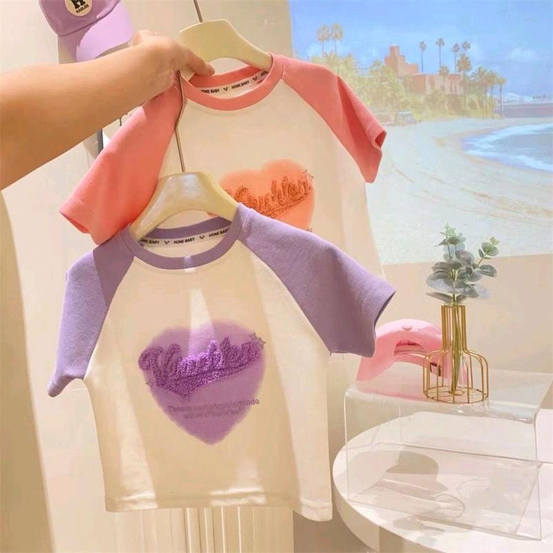 t shirt kaos import anak perempuan / atasan import anak perempuan 2 tahun-7 tahun Katun 2