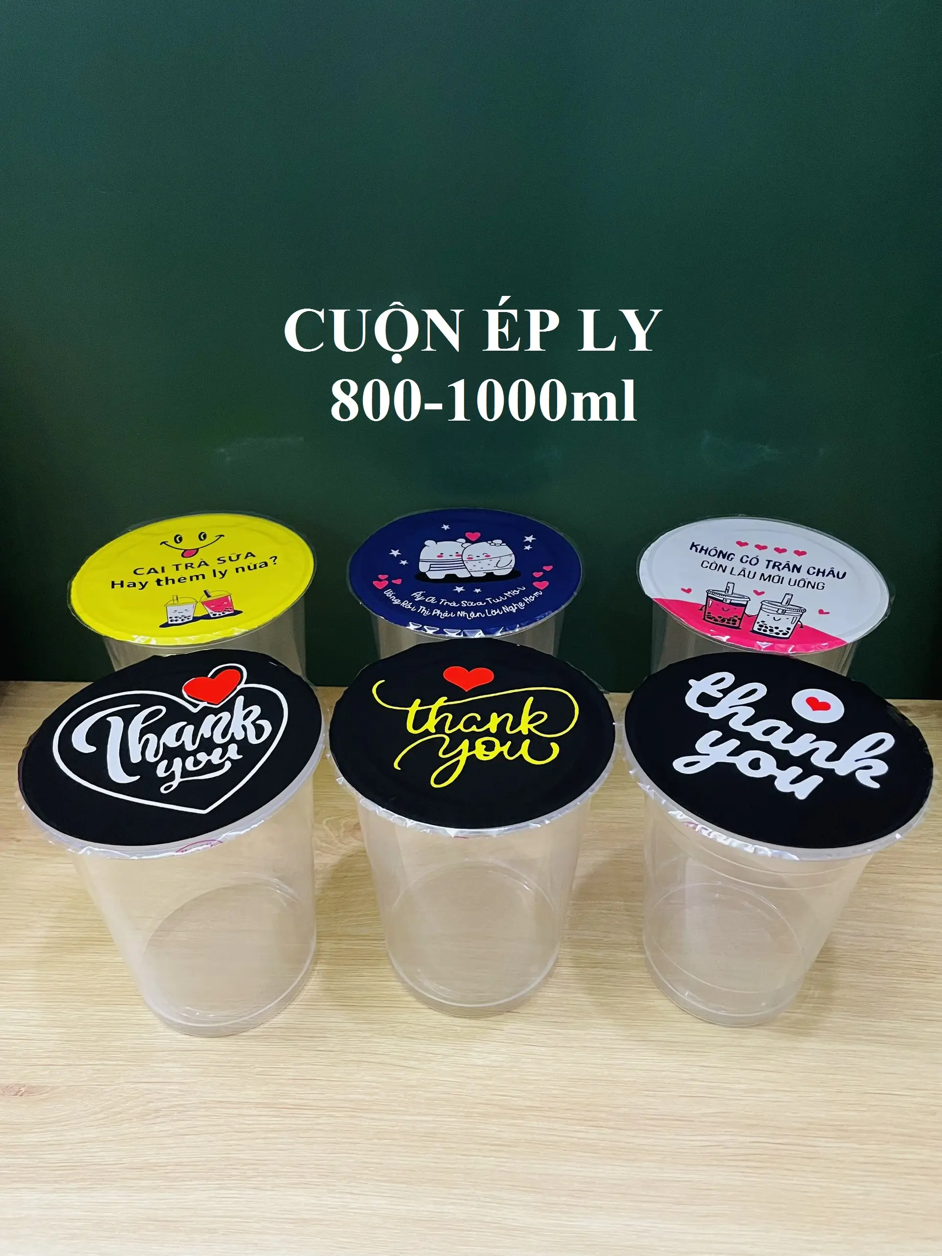 Cuộn màng ép ly lớn 800-1000ml, màng ép ly nhựa khổng lồ 800ml-900ml-1000ml