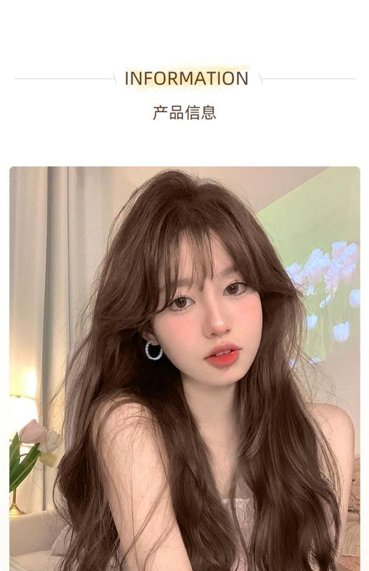 Product Introduction of Wig Women's Long Hair Summer Long Curly Natural Breathable Mesh Red Anchor Women's Team Same Style Golden Wig Full-Head Wig 11