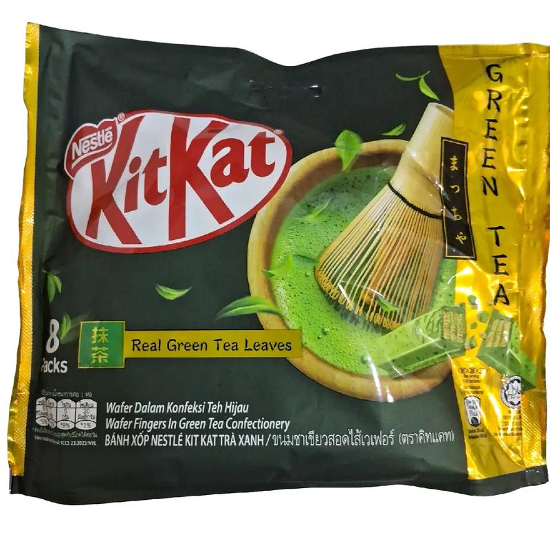KitKat Bánh Xốp Socola Kitkat Vị Trà Xanh 136g - Túi 8 Thanh X 17g - Hương Vị Thơm Ngon Ngọt Bùi Không Quá Béo - Thích Hợp Với Khẩu Vị Nhiều Người