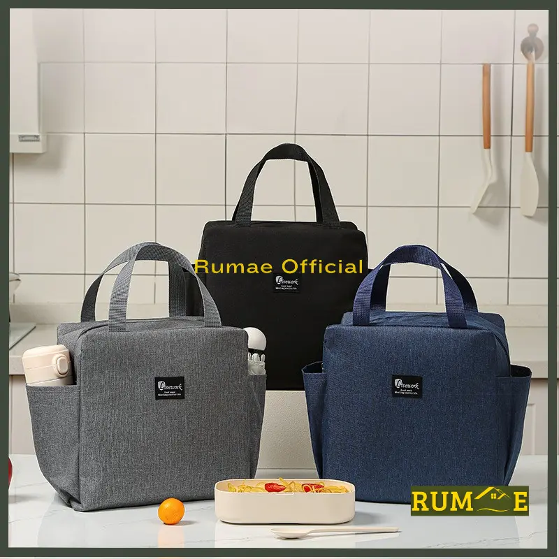 Tas Bekal Lunch Cooler Bag Box Makanan Alumunium Kotak Makan Anak bermotif Tas Bekal Muat Besar
