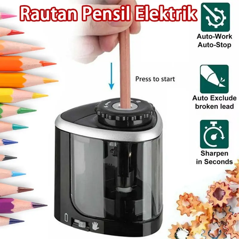 Gratis 1 Rautan Pensil Putar Rautan Pensil Elektrik Model Baterai Rautan Pensil Portabel Alat Tulis Siswa Kreatif  Rautan Pensil Listrik Rautan Pensil Hemat Tenaga Kerja Alat Tulis Siswa Plastik Merah