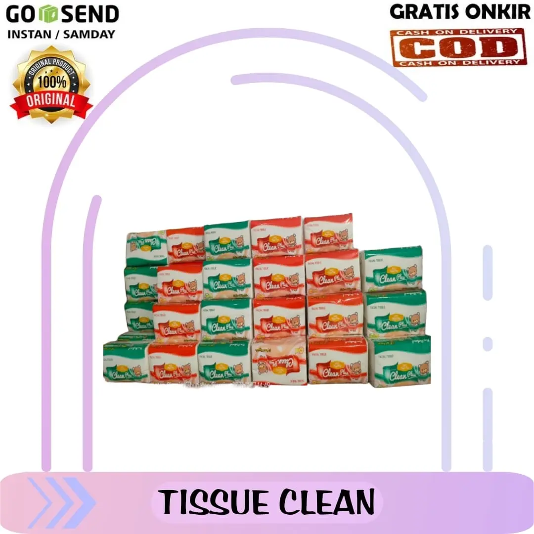 tissue Clean Plus 180 sheets Facial Tissue PROMO !!! - Shop | Tokopedia