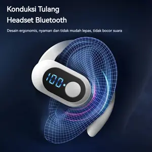 Headset Bluetooth Olahraga Sport TWS Earphone Wireless Headphone Nirkabel Gaming Earclip Headphone