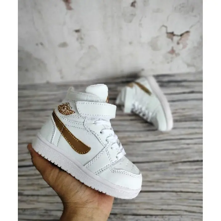 Sepatu JRDN Anak High White Gold Fashion 2