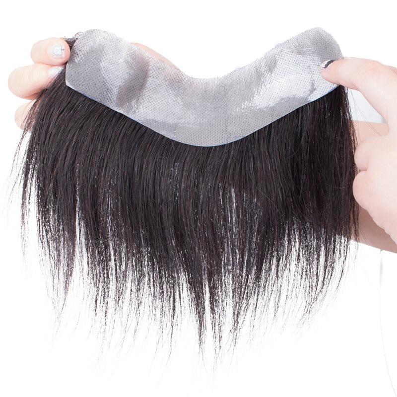 Hairline Wig Men's Wig Patch Forehead Replacement Piece Real Hair Full Hand-woven Biological Scalp Bangs 0