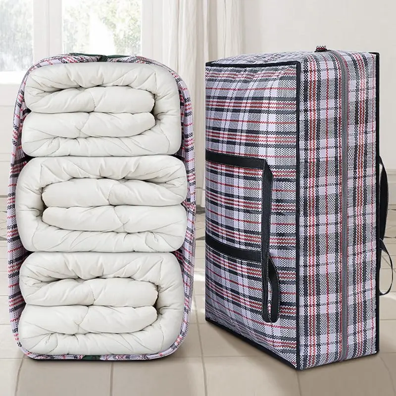 Foldable Storage Bag, Large Capacity Waterproof Moisture Proof Moving Packing Clothes Quilt Storage Bag with Handle, Home Organizer for Bedroom Closet Office Dormitory