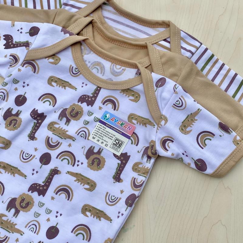 Product Introduction of AYAKAN BABY - 3 PCS Jumper Bayi Bodysuit Motif Full Sablon Jumper Bayi Newborn Baju Kodok Bayi Girls Katun 2