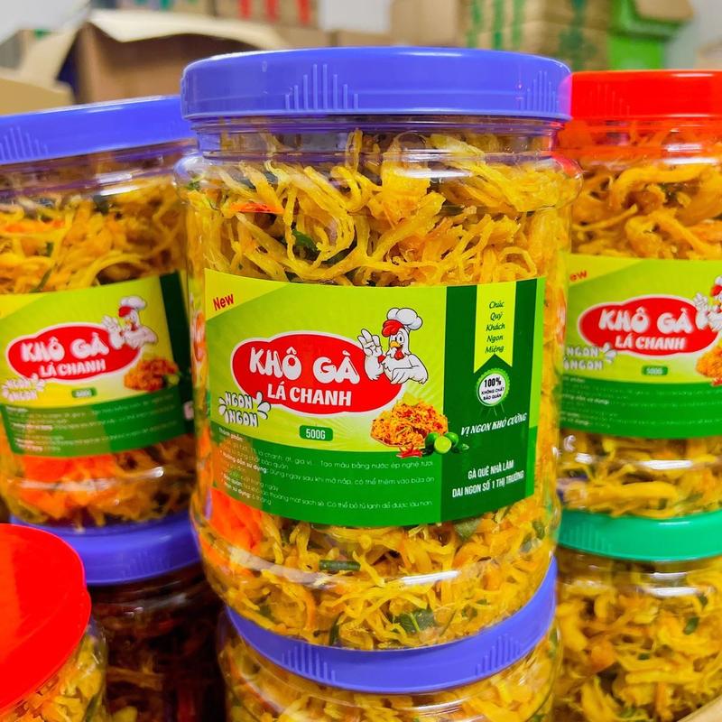 KHÔ GÀ LÁ CHANH GÀ QUÊ NHÀ LÀM DAI NGON Snack Food Ăn Vặt Thức Ăn