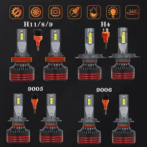 Lampu Depan Mobil LED 130W 24000LM dengan Pendinginan Efisien dan Cahaya Stabil untuk Model Umum H4 H11 H8 H9 9005 9006