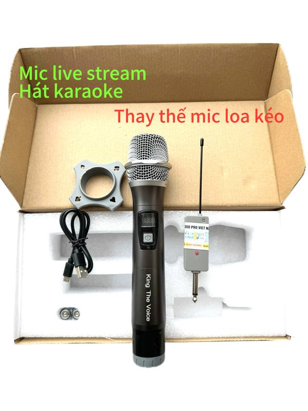 Bộ Micro karaoke Không Dây Đa Năng Miclo Âm Thanh Chất Lượng Cao làm míc loa kéo míc live stream micro bộ hát gia đình míc không dây đa năng micthu amgiare mic mic đa micro đa micro đa treasure microphone karaoke Kem mic mic thua thuam dynamic