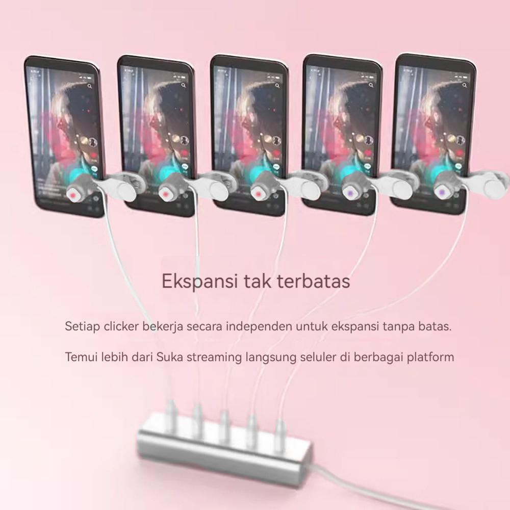 Pengklik layar pintar USB secara otomatis mengklik layar ponsel dengan tiga kecepatan 8 suka per detik dengan lampu LED Shoe Charger