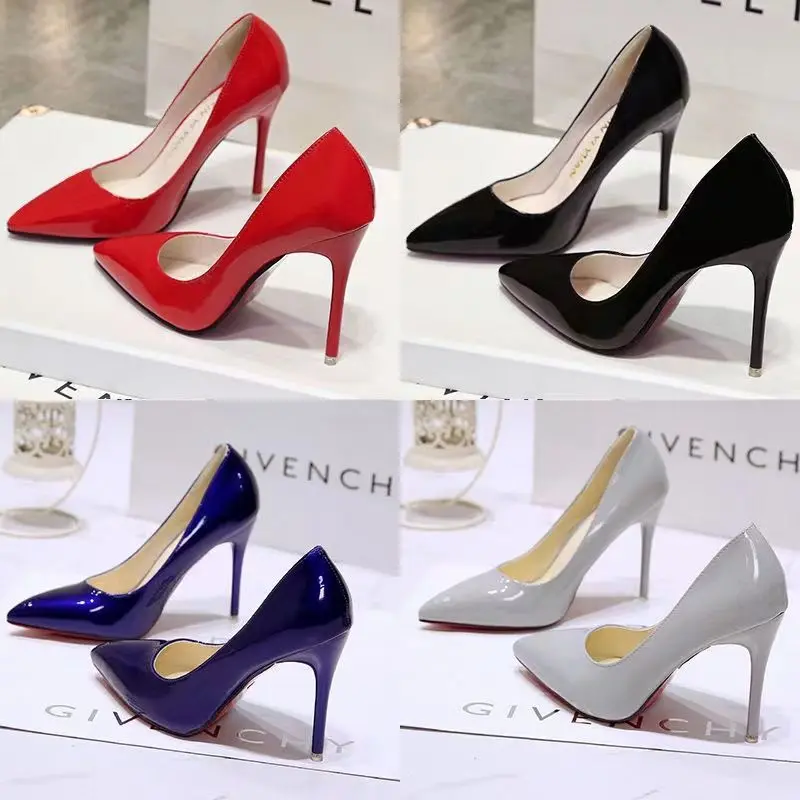 Giày Cao Gót, Đáy Đỏ, Phong Cách Mới, Miệng Thấp, Gót Nhọn, Dành Cho Nữ, Phong Cách Pháp, Thời Trang, Dễ Phối Đồ, Thời Trang Cổ Tích, Thích Hợp Cho Mùa Xuân Và Mùa Hè 3