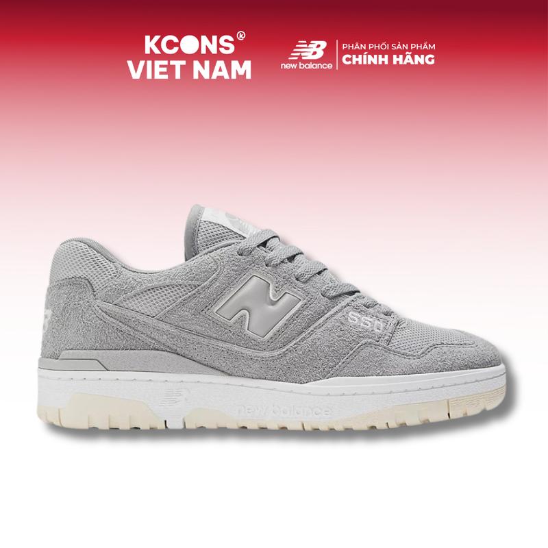 Giày Sneaker New Balance 550 'Gray Suede' BB550PHD Phong Cách Thể Thao Nam Nữ