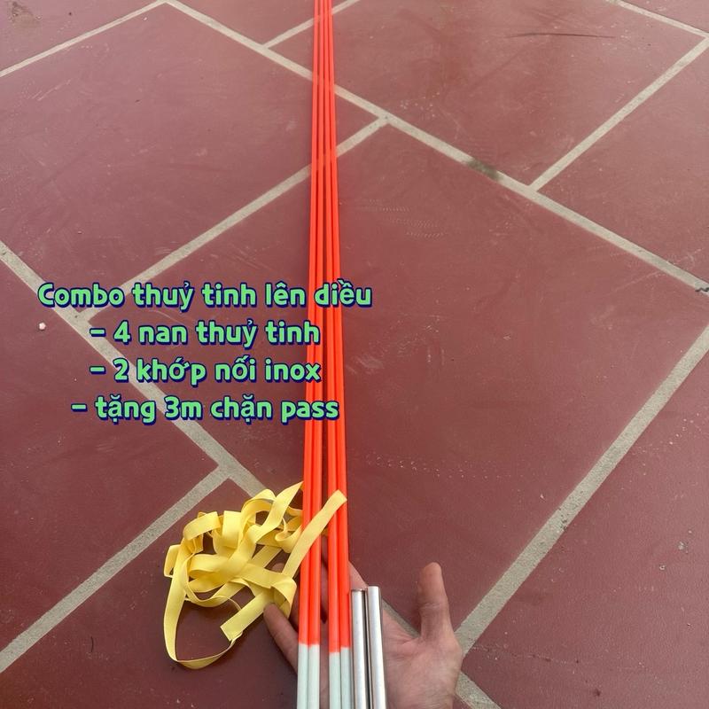 Combo 4 nan thủy tinh+2 pass ( tặng 3m chặn pas) làm diều sáo từ 1m5 đến 3m6 bao mọi loại gió