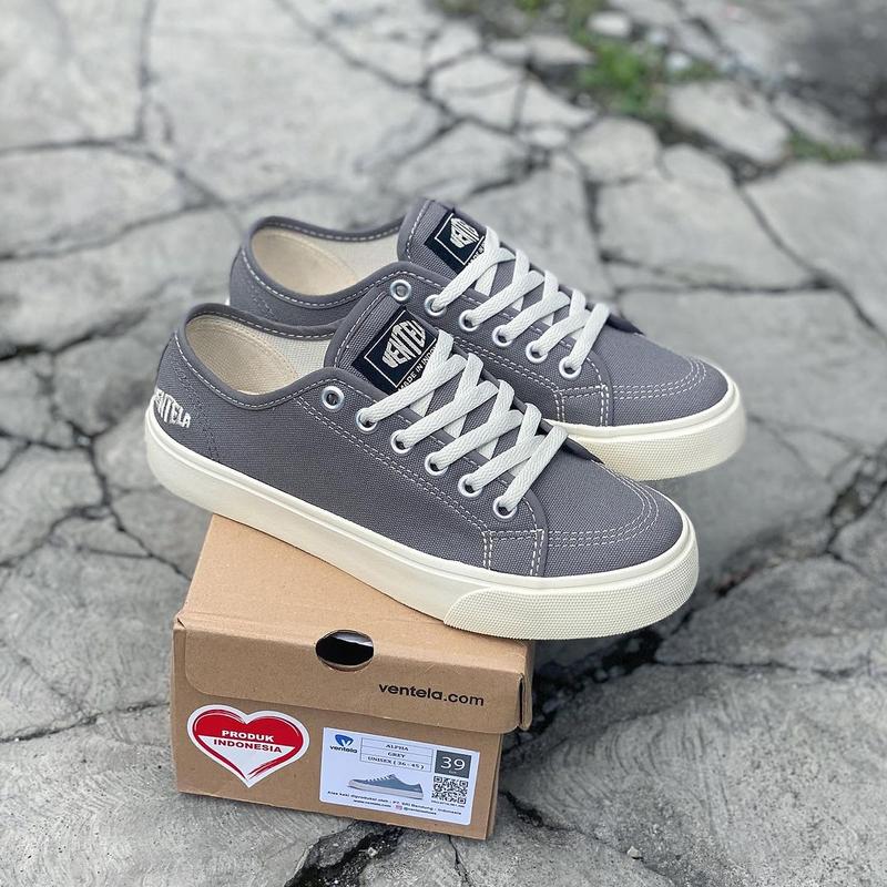 [ ORIGINAL ] VENTELA ALPHA GREY | CASUAL SHOES | Pria Wanita Sneakers 1